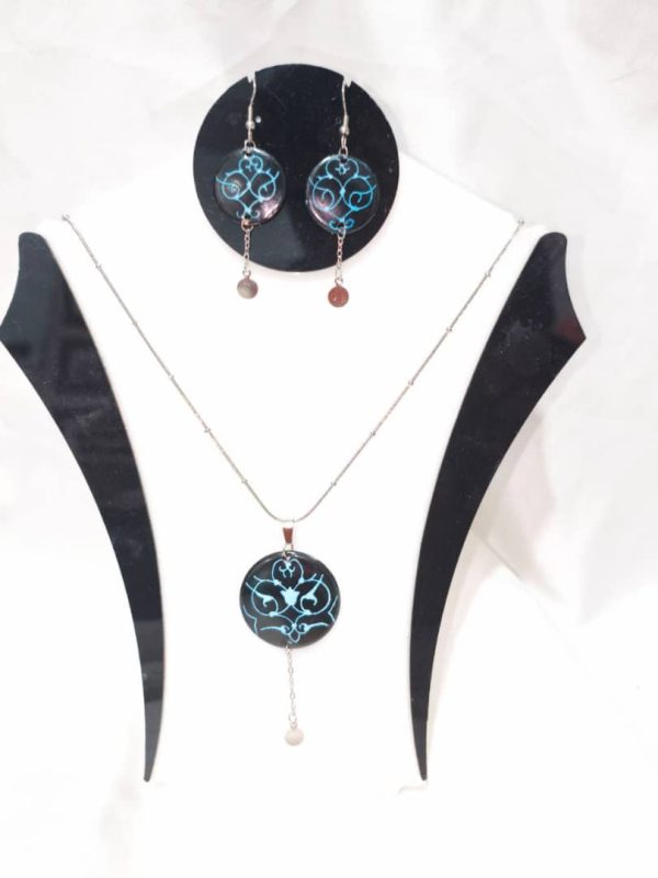 نیم ست میناکاری روی مس